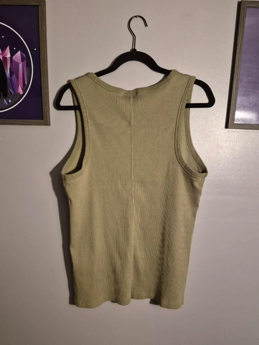 Olive Green Ribbed Tank - Picture 2 of 5